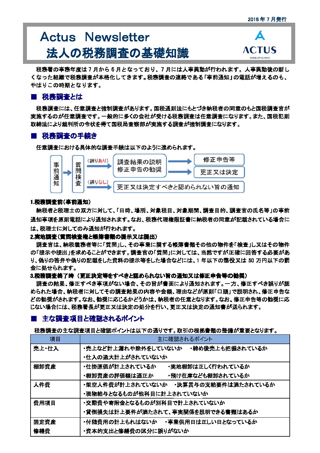 法人の税務調査の基礎知識