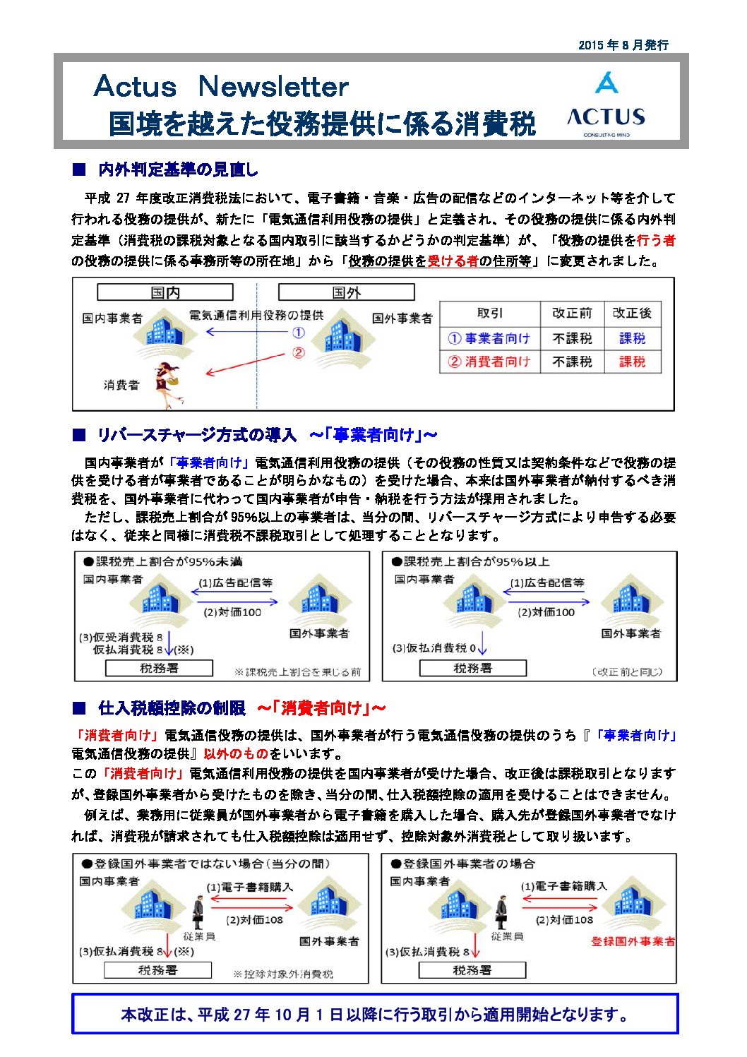 国境を越えた役務提供に係る消費税